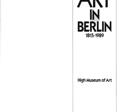 Art in Berlin 1815-1989