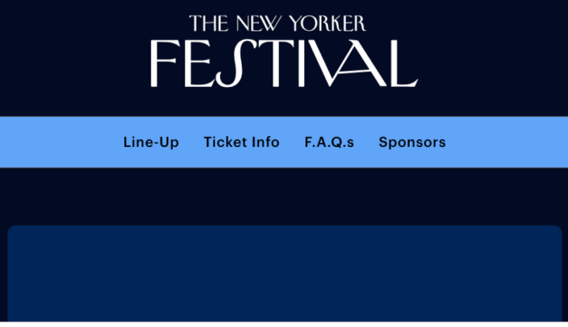 The New Yorker Festival 24-26 October 2025 NYC