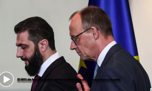 Merz transmite al presidente Al Shara que aspira al retorno del 80% de los refugiados sirios en Alemania